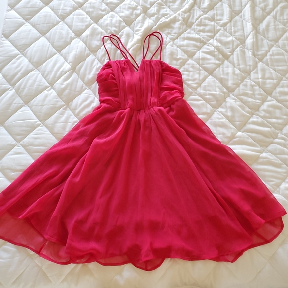 Fire Ruched Chiffon Dress - Picture 3 of 10